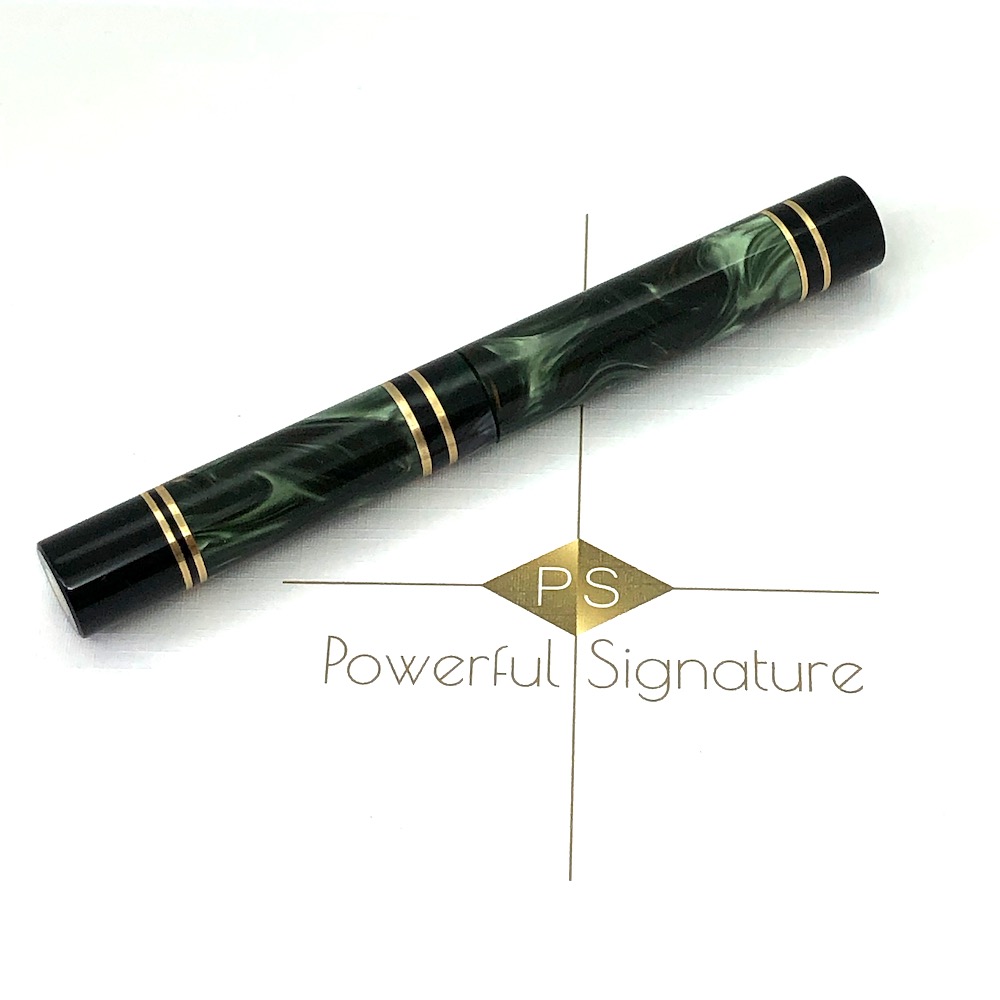  Moderna Omas Pearl Dark Green Brass