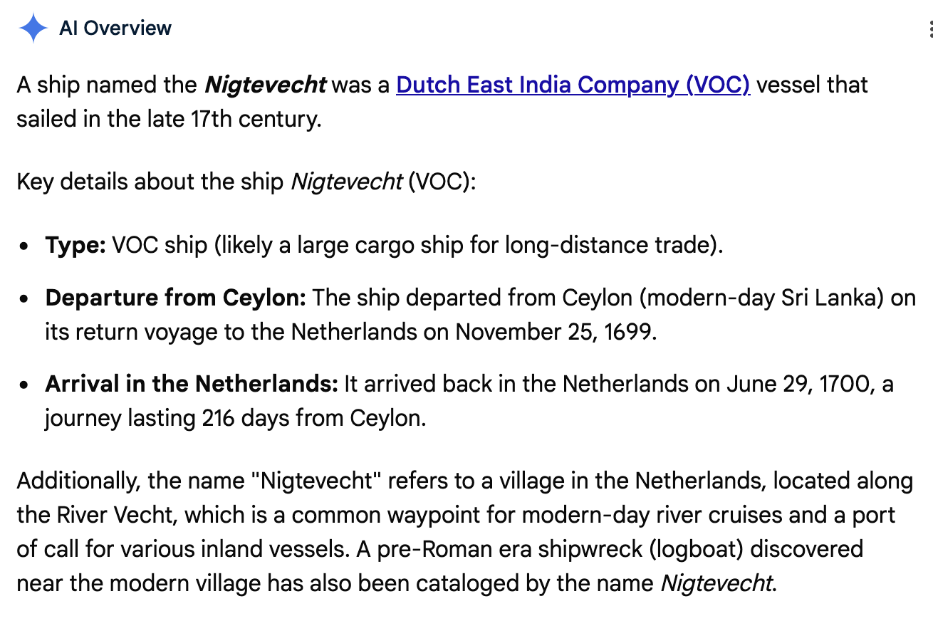 VOC vessel Nigtevecht AI result