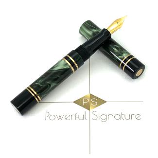  Moderna Omas Pearl Dark Green Brass