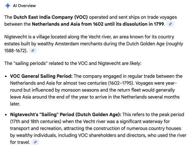 Hostory VOC Ship Nigtevecht